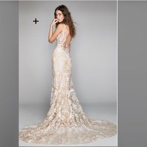 Willowby by Watters Corella Wedding Dress - Nude